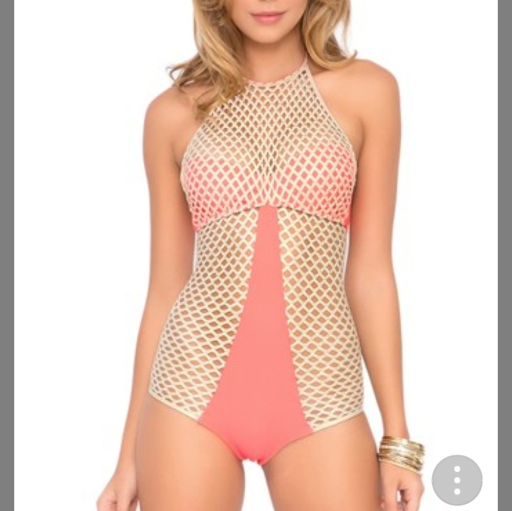 NWT Luli Fama coral swimsuit